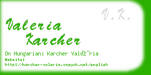 valeria karcher business card